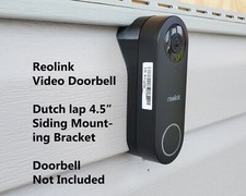 Reolink Doorbell Camera 2K 5MP Dutch Lap 4.5 in Siding Mounting Bracket Wedge