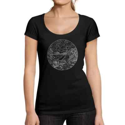 ULTRABASIC Damen T-Shirt Fluss Berg und Wald River Mountain And Forest