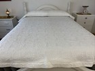 Vintage Rapee Ivory / Off White Textured Single / Double Bedspread 255cm x 180cm