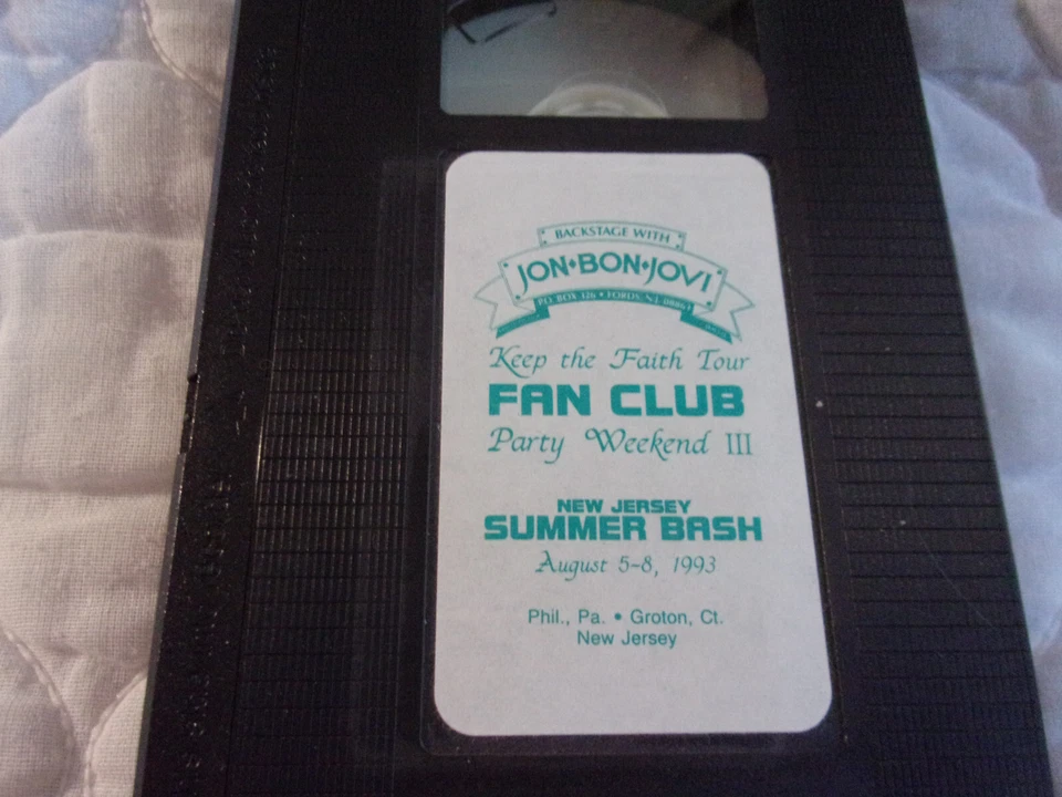 BACKSTAGE WITH JON BON JOVI KEEP THE FAITH TOUR FAN CLUB PARTY WEEKEND III VHS - Image 2 of 4