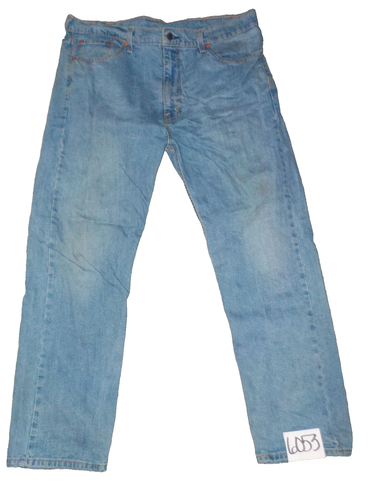 Levi's 505 gerade Passform verwaschen blau Denim Arbeitsjeans Herren Größe 40 x 30