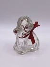 Old Vintage Clear Glass Puppy Dog Hollow Figurine Trinket Decor