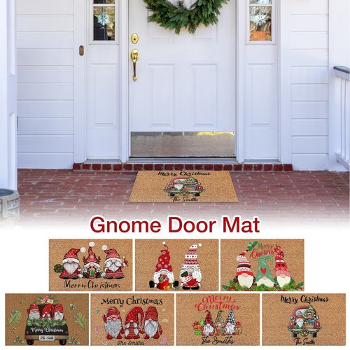 Christmas Decorative Doormat Merry Christmas Gnome Welcome Floor Mat
