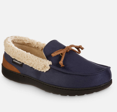 Isotoner Men Vincent Moc Slipper Navy Size XXL