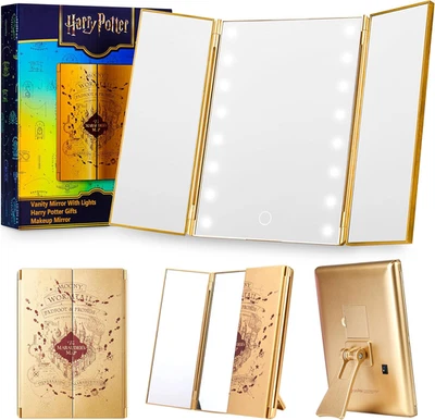 Harry Potter LED Vanity Mirror with Lights for Women, Teens, Light up Makeup Mir