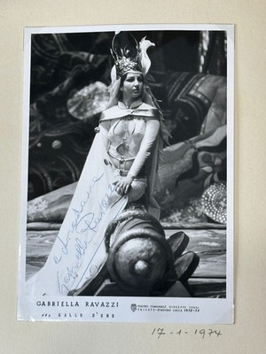 photo theater GABRIELLA RAVAZZI in the Golden Rooster Teatro Verde 1974 autograph!