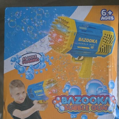 Bazooka Bubble Gun 69 Hole Foaming Toy for Kids Ages 6+ Years