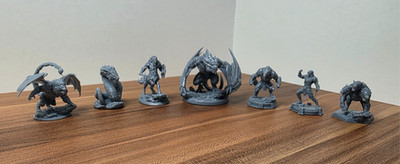 Tabletop Figuren - Monster Set 1 - ca. 30mm - für D & D, Sammler - unbemalt