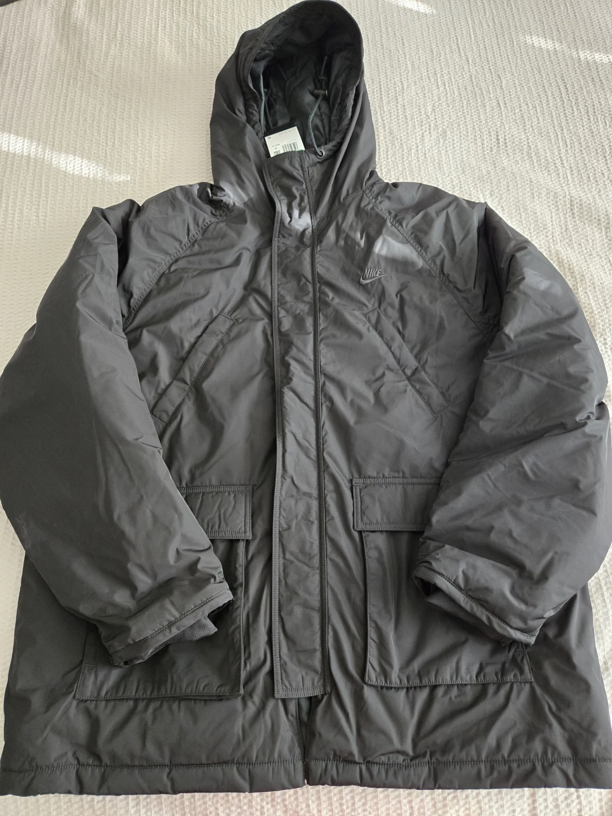 Nike Sportswear Club Fleece Therma-FIT Parka Hooded Jacket FZ0869-010 MEN SZ XL