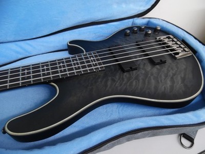 Schecter Hellraiser Extreme-5 Electric Bass Guitar Satin See-Thru With Gig Bag