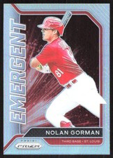 2025J 2021 Panini Prizm #EM11 Nolan Gorman Emergent Silver Prizm