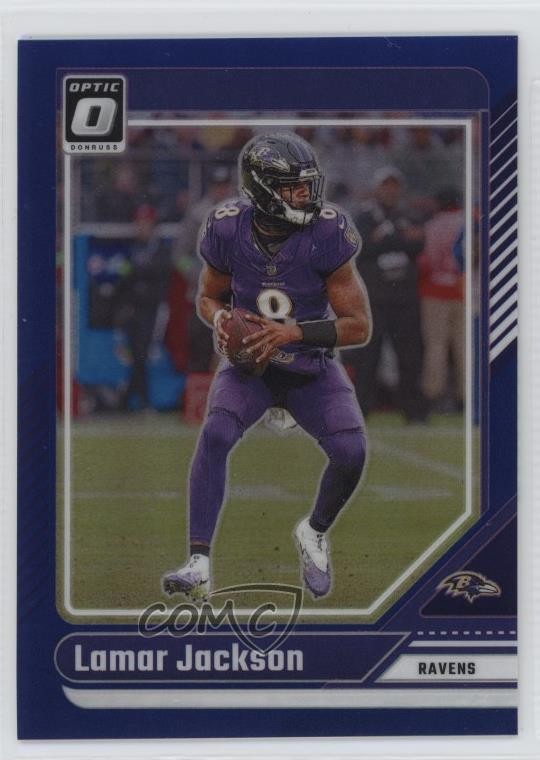 2024 Panini Donruss Optic Blue Prizm 57/199 Lamar Jackson #13 0zu6