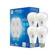 GE Refresh LED Light Bulbs, 10 Watts 60 Watt Eqv Daylight HD Light, A19