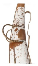 Hair On Hide Range Shooting Case- Hand tooled leather, 47 - Rifle/Shotgun Case