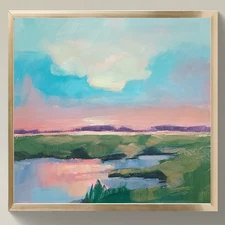 Original Impressionist Painting on 12 in x 12 in Canvas - Signed by the Artist