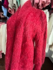 Fuzzy White Mohair/Angora Blend Knit Sweater — listing 2