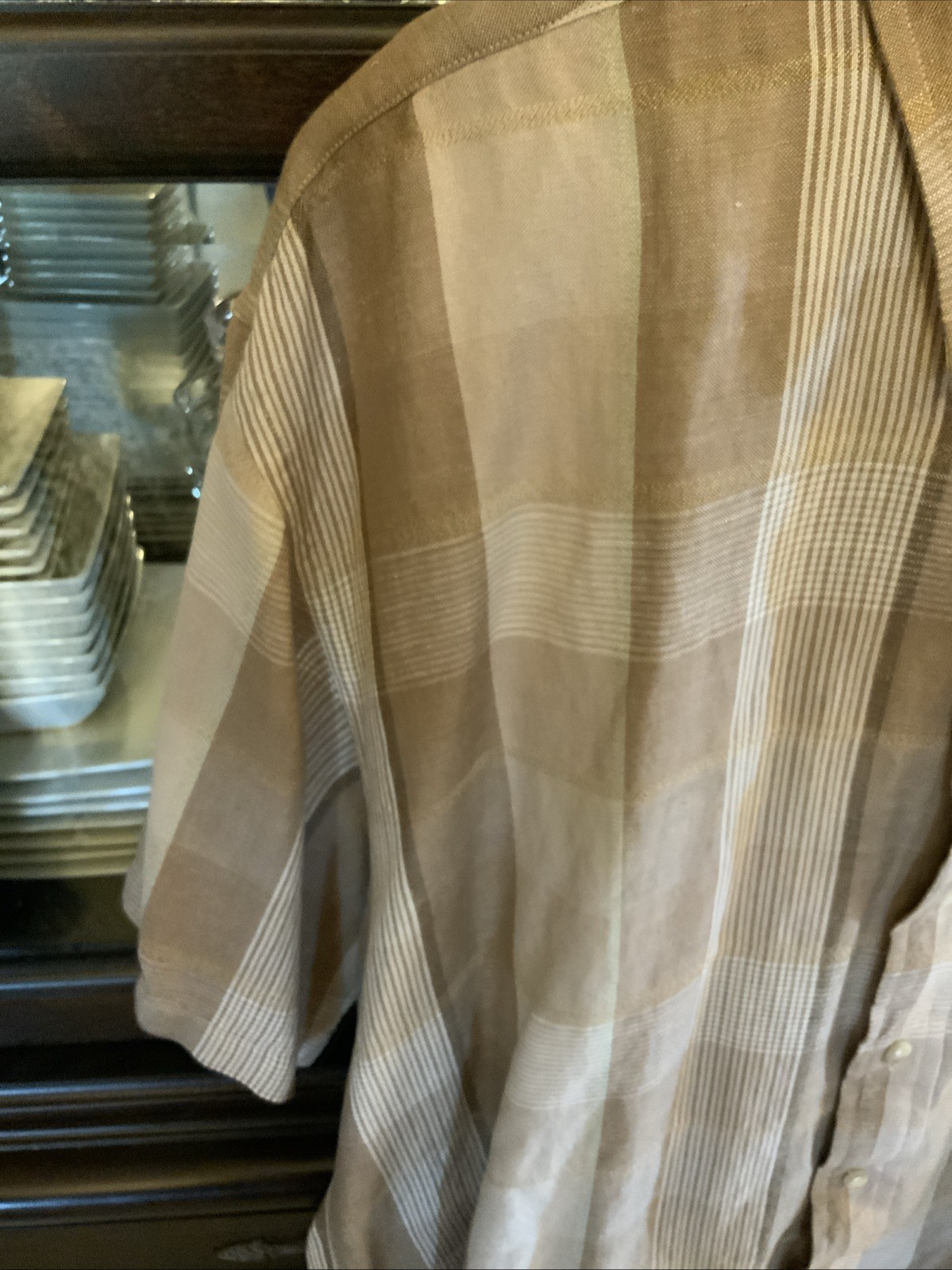 Pendleton Large Brown And Beige Button-Up Shirt P… - image 4