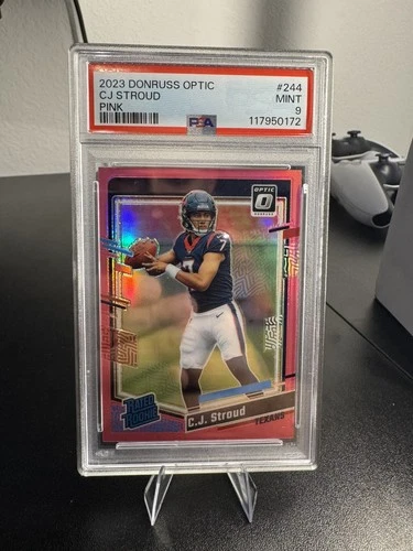 2023 Panini Donruss Optic CJ Stroud Pink Rated Rookie PSA 9