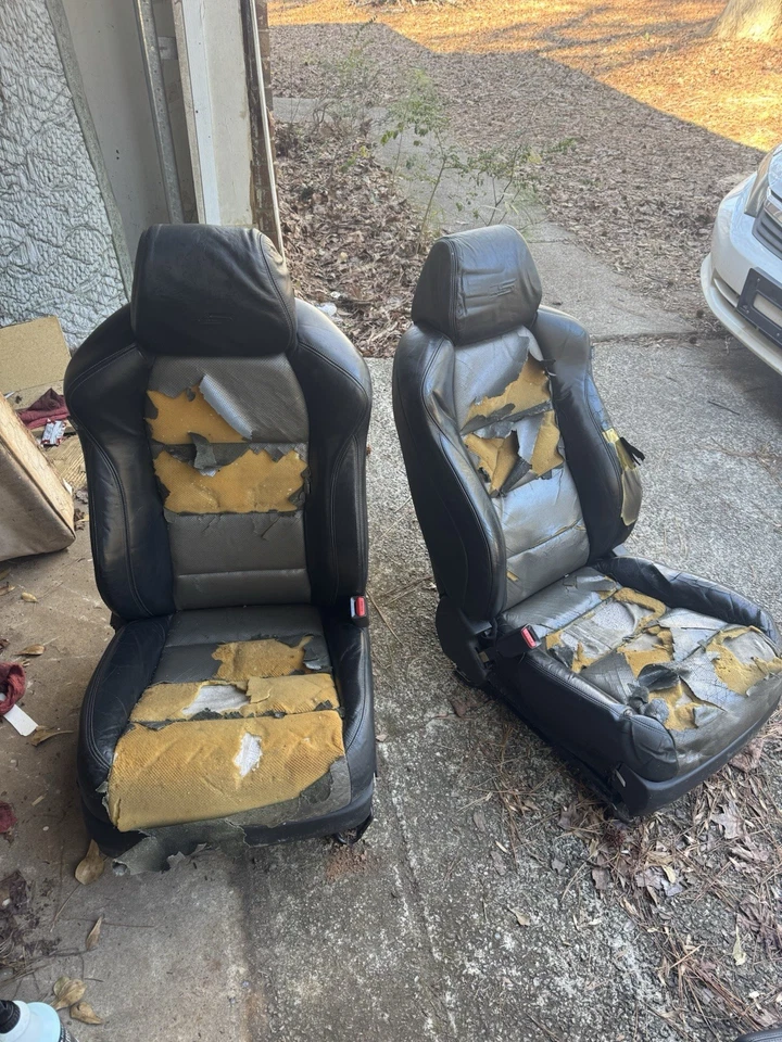 2007-2008 Acura TL Type S V6 Right & Left Side Front & Rear Leather Seat OEM - Image 2 of 2