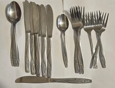 Used Vintage Lot International Stainless Korea Flatware 17 Replacement Pieces