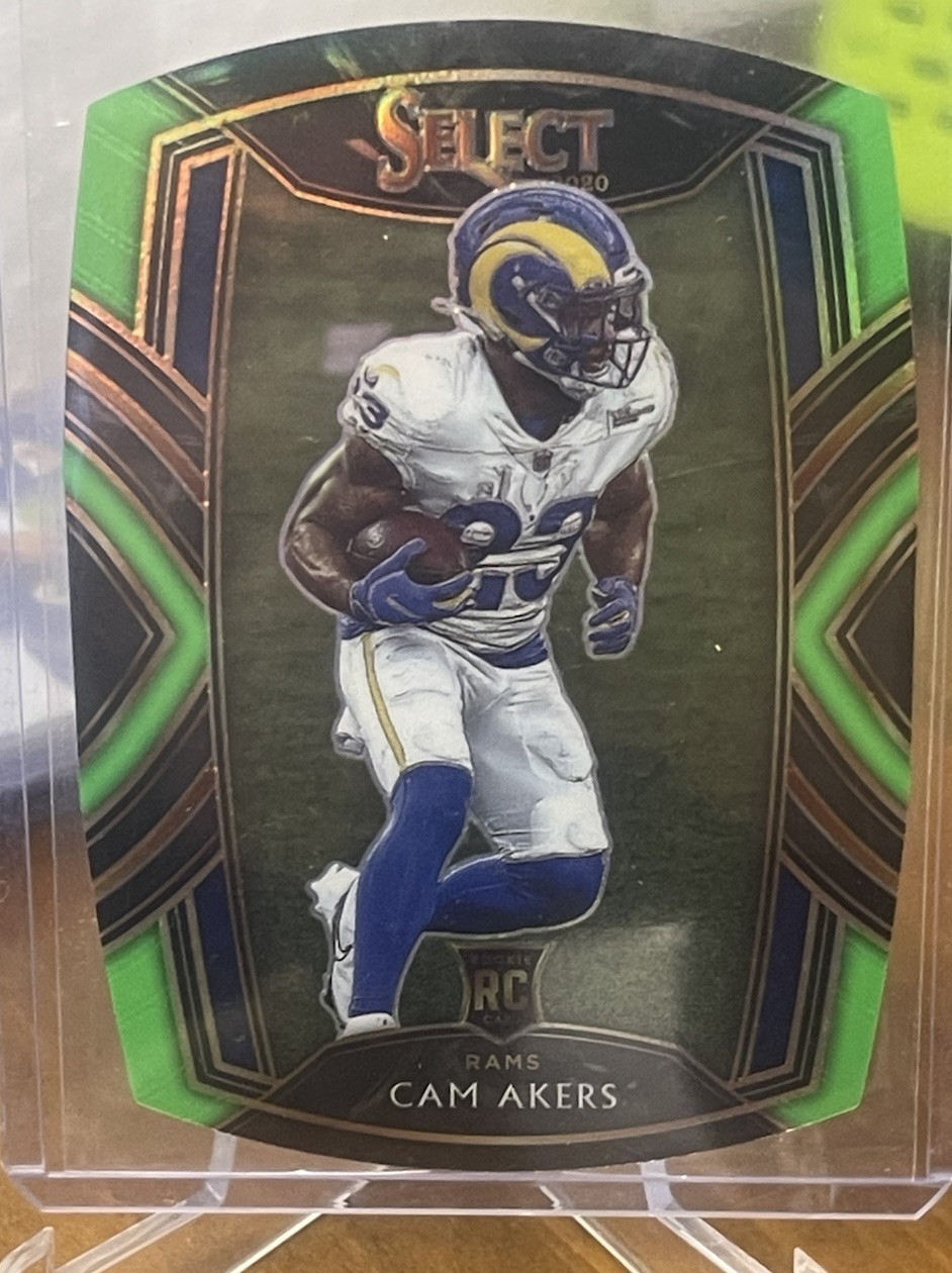 Cam Akers 2020 Select Club Level Rookie Neon Green Die Cut #255 Rams Vikings