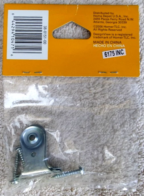 Lot Of Five Roller Shade Outside Window Frame Mount Steel Brackets w/ Screws - Image 3 of 3