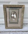 Antique Victorian Ornate Gilt Frame Cabinet Card Photo 2 Children Baby Siblings — photo 1