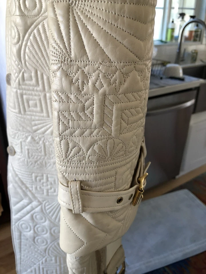 Gianni Versace Couture Leather Coat - Image 4 of 4