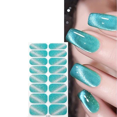 Nail Art Sticker selbstklebend Glitzer DIY Wraps Full Cover Gellack (ze0900)