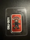 1 oz Silver Call of Duty™ Gingerbread Ghost Colorized Bar In Assay Card