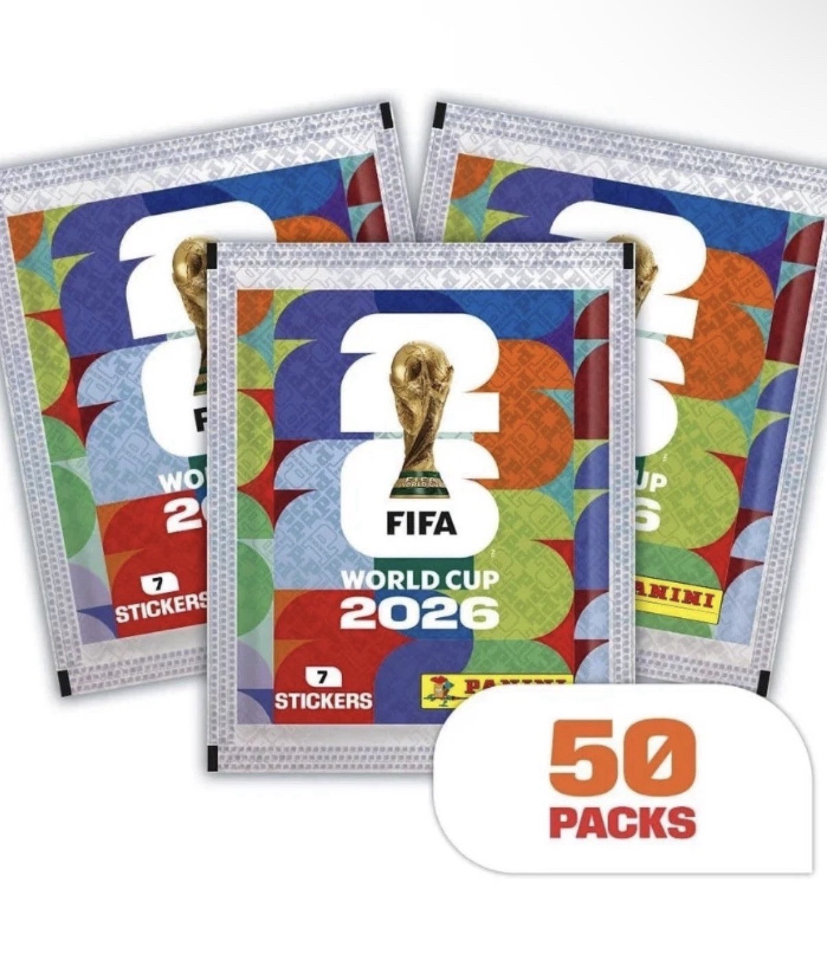 Panini Sticker Packet Panini FIFA World Cup 2026 Official Sticker Collection Sealed Box 100 ...