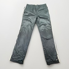 Nike Pants Womens Medium M 8-10 Black Lined Windbreaker Swoosh Sportswear 29x31