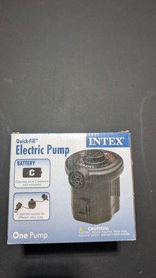 Intex Portable Quick-Fill Electric Air Pump ~ Inflates & Deflates ~ w/3 Nozzles