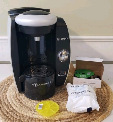 Tassimo by Bosch T45 Single Serve Coffee Brewer Black/ White + Extras