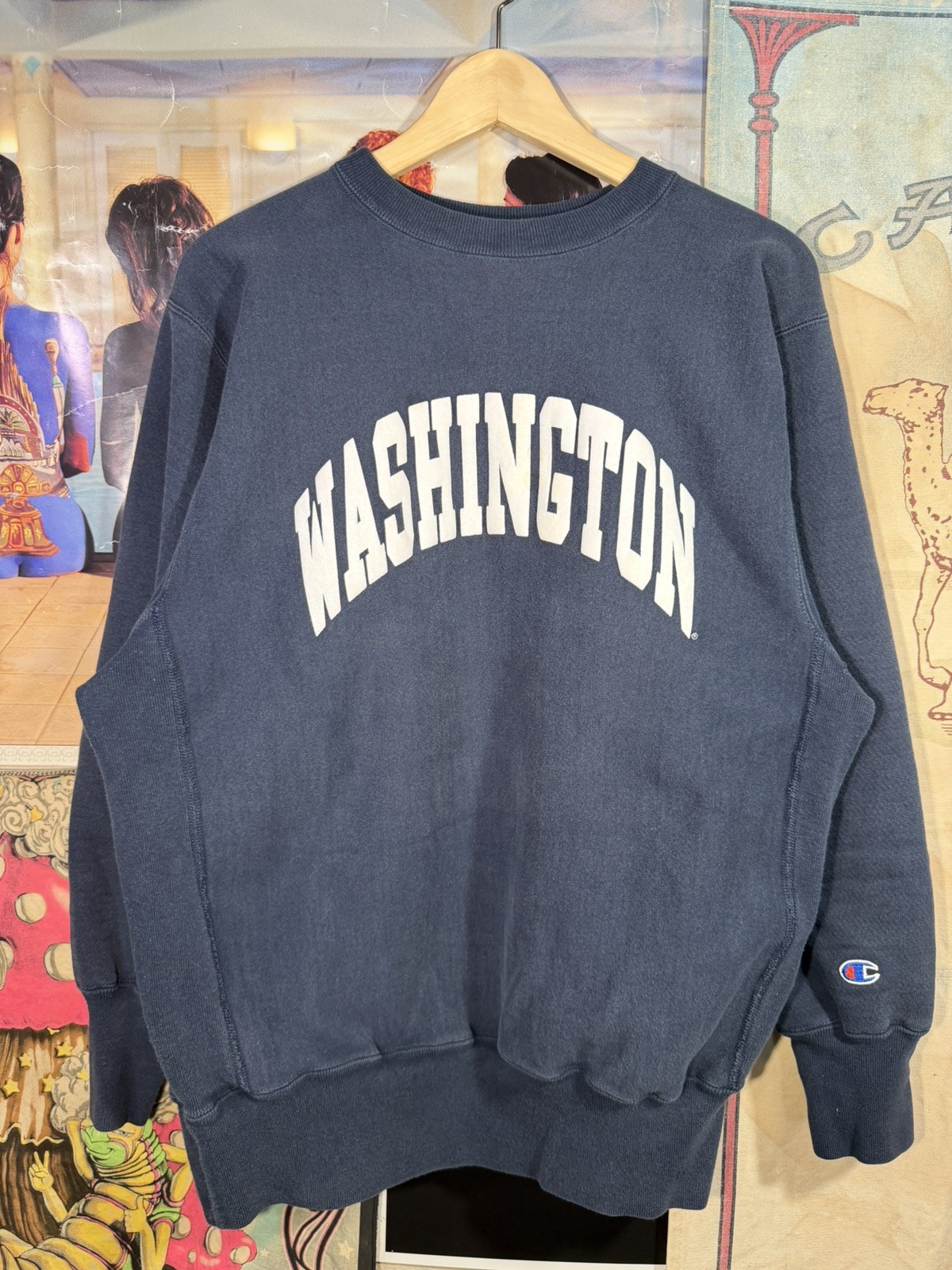 Vintage 90s Champion Reverse Weave Sweatshirt USA Made Large Washington state