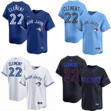 Ernie #22 Clement MEN Stitched Jersey White/Royal/Powder Blue/Navy
