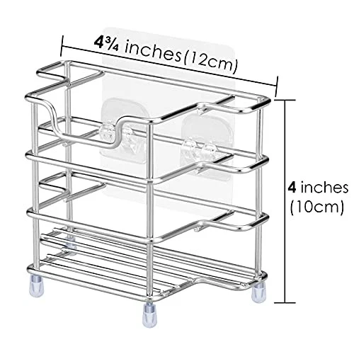 Linkidea Wall Mount Toothbrush Holder for Bathroom, Shower, Stainless Steel - Image 3 of 4