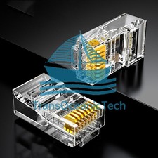 10PCS Internet Gold Plated Cable Modular Plug Adapter RJ45 8P8C CAT5E yt