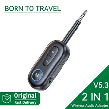 Bluetooth Transmitter Receiver Wireless Adapter 3.5MM Aux Jack, Dual Connection