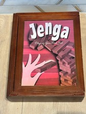 Jenga Vintage Game Collection Bookshelf Wooden Box Novel 100% Complete