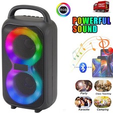 1000W Party Portable Speakers Bluetooth Wireless Sound Large Dual 3 in Subwoofer