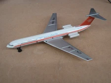 OLD  RUSSIAN IL-62 TIN TOY FRICTION POWERED AIRPLANE MODEL - MINT!