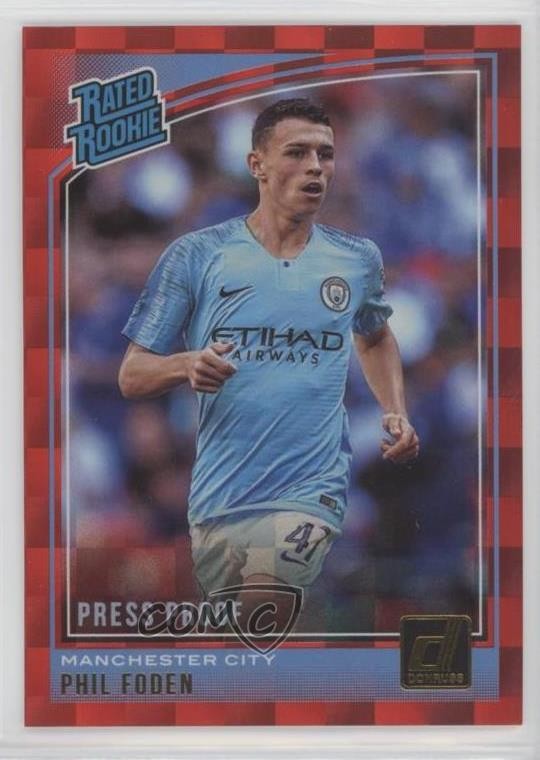 2018-19 Panini Donruss Rated Rookie Press Proof Red Phil Foden #179 0f6a