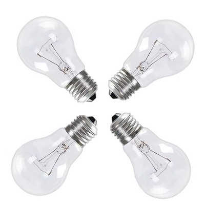A19 Clear Incandescent Rough Service Light Bulb, 100 Watt Incandescent Light