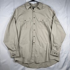 LL Bean Mens XL Regular Khaki Tan Cotton Twil...