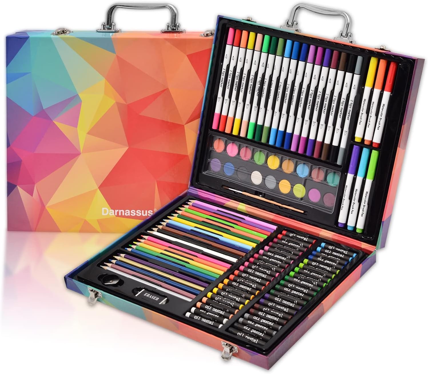 132 Piece Art Set Deluxe Professional Color Set Art Kit for 