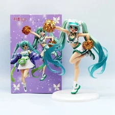 18cm Cheerleader Hatsune Miku Anime Figure – PVC Kawaii Girl Collectible Toy