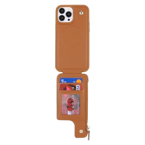 for iPhone 15 Pro Max Magsafe Case with Card iPhone 15 Pro Max 6.7" Brown - 第 7/7 張圖片