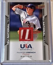 Parker French 2009 Upper Deck USA Baseball Box Set Patch #USA-123 26/65 (MEM)