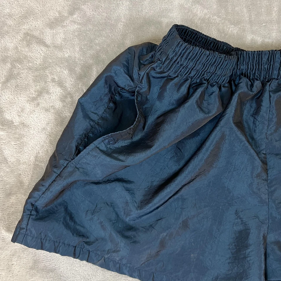 Vintage Surf Style Shorts Mens XL Blue Nylon Swim Trunks Mesh Lined Made USA 90s - Image 3 of 4